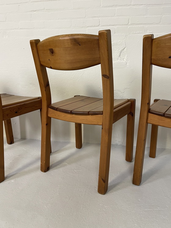 Image 1 of Chaises de salle à manger en pin, style vintage danois, Rainer Daumiller