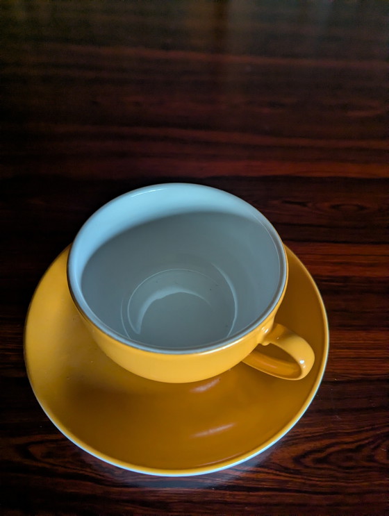 Image 1 of Vintage Kop & schotel - Mitterteich - okergeel 