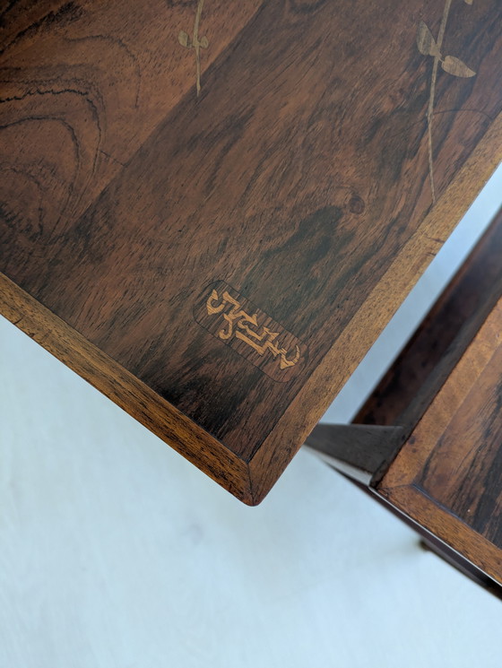 Image 1 of Set of Coffee Tables, Emile Gallé - Inlaid Wood