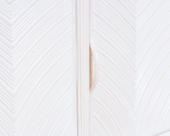 Image 1 of Mid-Century Sideboard Pencil Reed / Reed Rods, Coastal Design 80s.