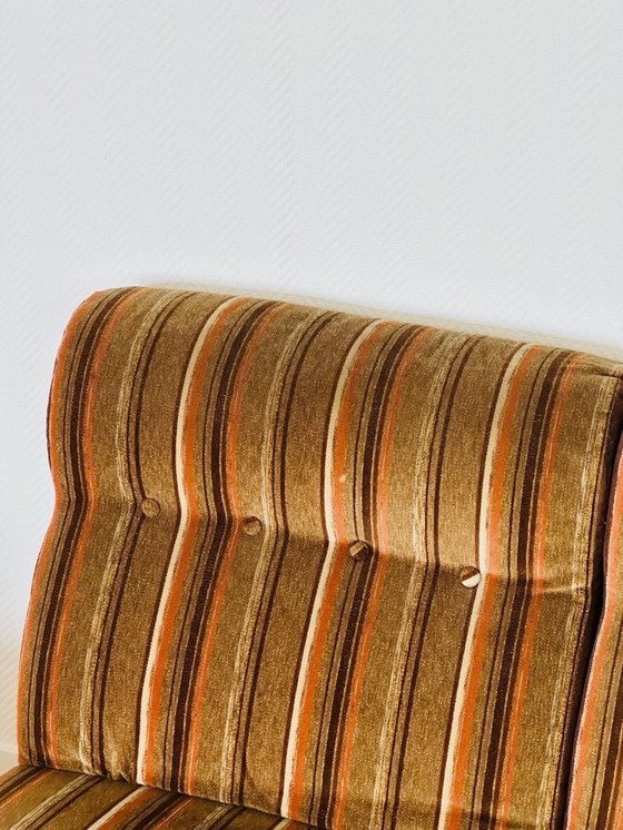 Image 1 of Vintage modulaire fluwelen bank, jaren 70, set van 5