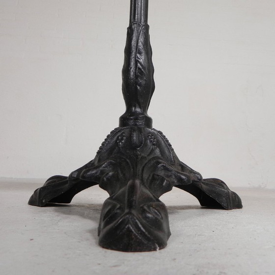 Image 1 of Bistro table with cast iron leg and traffic sign as top, 1920s, Paris