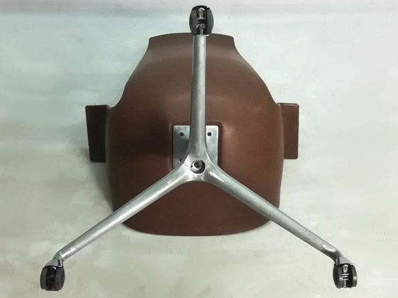 Image 1 of Sedia da ufficio in pelle Kill FK67 Icone 1967 Fabricius Kastholm Tulip a 3 gambe Knoll