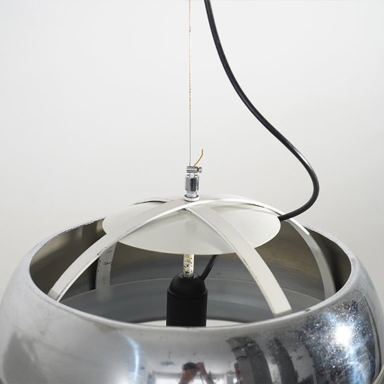 Lampadario Space Age cromato, anni '70 – Metal, Plexiglass (photo 10 of 12)