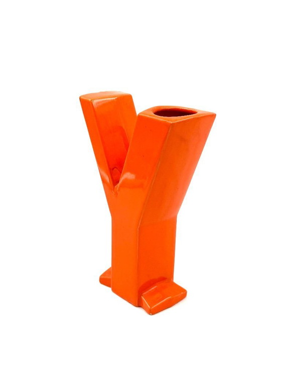 Image 1 of Vaso solifleur in ceramica a forma di lettera Y, Marcel Radureau Francia, 1970 ca. 1970