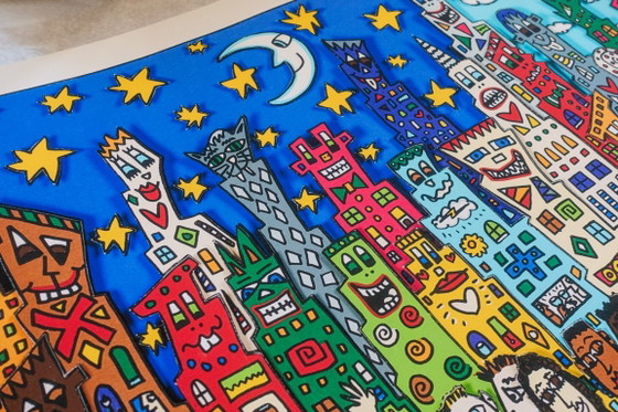 Make Friends with Life and People - James Rizzi 1996 - Poster 61 × 91 cm, Paper, Blue (photo 11 of 13)