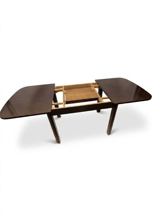 Beautiful Vintage Extendable Dining Table | Dark Wood (125-178 cm) (photo 5 of 7)