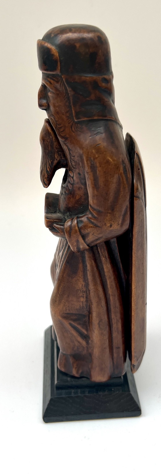 Image 1 of Handgeschnitzter Holz-Nussknacker in Form eines Mönchs – ca. 22 cm – frühes bis mittleres 20. Jahrhundert