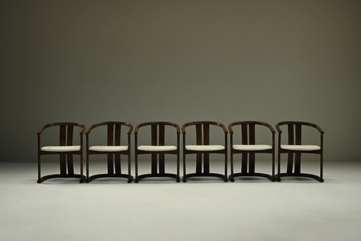 Juego de 6 sillas de comedor de Casala, Alemania, década de 1960.