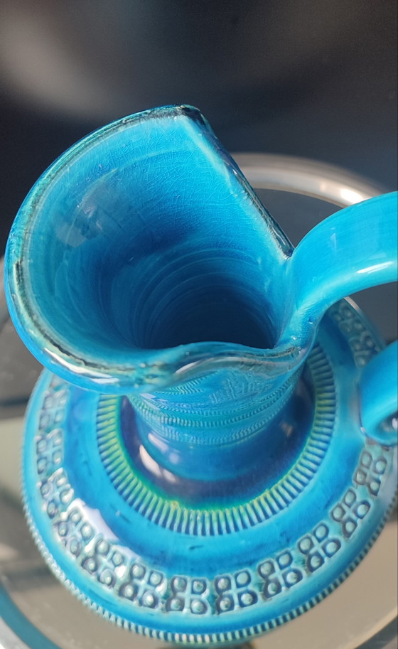 Image 1 of Aldo Londi pitcher, Bitossi, Rimini Blu series