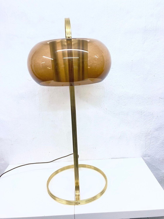 Image 1 of Lámpara de pie 70s space age de Temde latón plástico