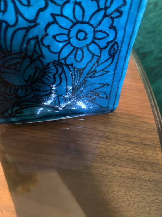 Vaso/Fiasca antico in ceramica persiana turchese - Stile Qajar – Vasi (photo 8 of 15)