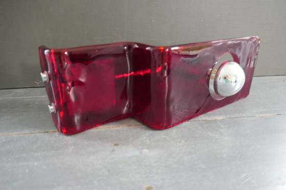 Image 1 of Mazzega Murano Italia aplique cristal rojo