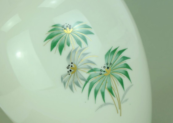 Image 1 of johann seltmann mid century porcelain VASE with outstanding floral decor 1950s