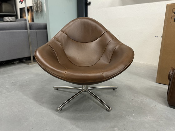 Image 1 of Label Vandenberg Hidde fauteuil met Gin poef Bovino dark Brown