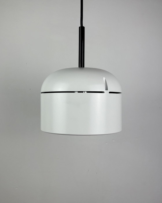 Image 1 of Staff Leuchten Arnold Berges Duo Matte white Vintage Pendant Lamp, Space Age, 70s, Mid Century, Industrial design, Germany 1970s