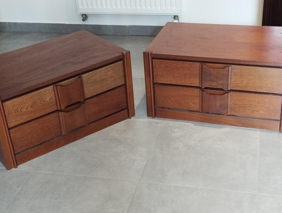 Paar vintage Scandinavische design modules, nachtkastje, ladekast, dressoir, tafel – Ladekasten, Anders (photo 6 of 19)