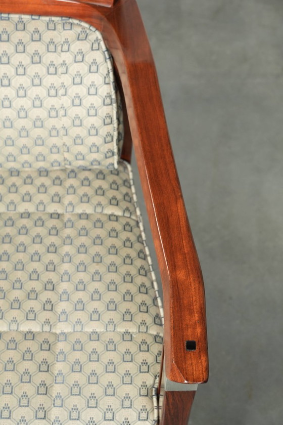 Image 1 of 4 x Art Deco design Schuitema eetkamerstoel uit de Decoforma serie met luxe stoffen bekleding