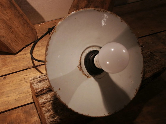 Suspension en tôle émaillée verte – Aluminium, Vintage (photo 3 of 5)