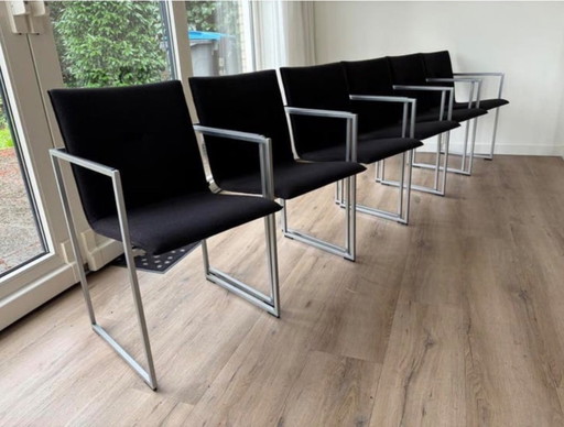 Set di 6 sedie da pranzo Arco Frame, tavolo incluso.