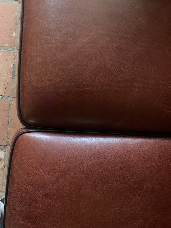 Image 1 of 3-Seater Sofa in Genuine Taurus Leather, Dutch Handmade Manufacture