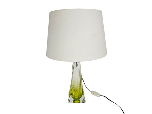 Christalleries de Val St Lambert - Belgium - crystal - transparent - green - 1970's