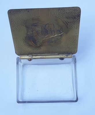 Image 1 of Antiker Art Deco Humidor mit Holzhuhn Motiv von Wmf