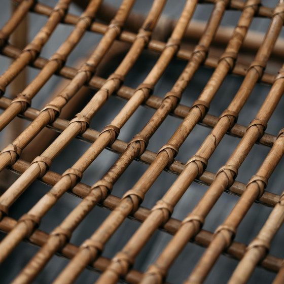 Image 1 of Tito Agnoli B4 Bonacina Coppia Di Poltrone Rattan Mid-Century Design 1950’s