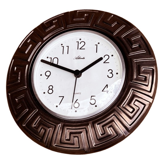 Image 1 of Grey ceramic wall clock, Atlanta, Germany, 1980s.