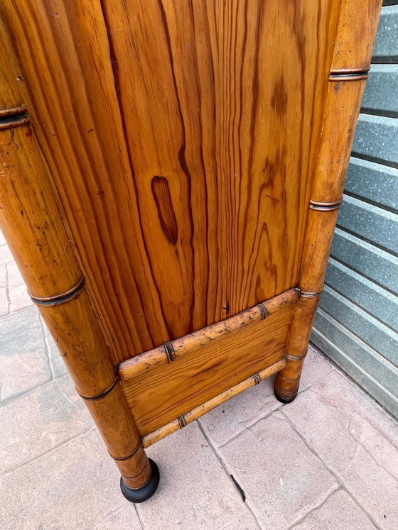 Französischer Aufbewahrungsschrank aus Bambusimitat, 19. Jh. – Holz (photo 13 of 30)