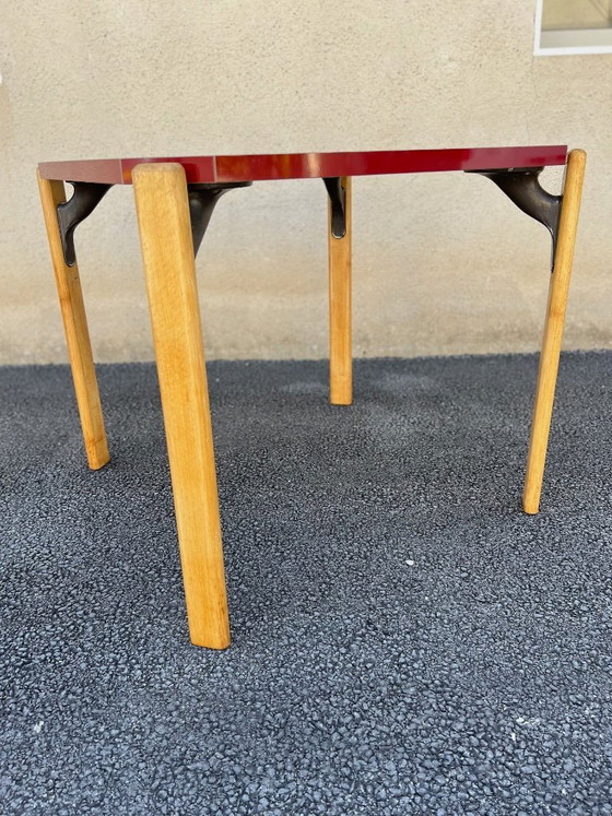 Image 1 of Bruno Rey table in red Formica for Dietiker, 1970s