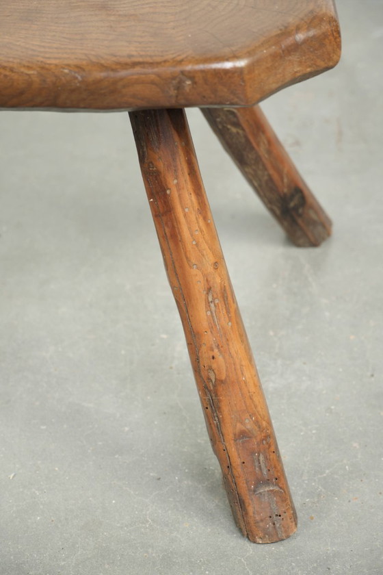Image 1 of Unique and original antique English farmhouse stool/side/coffee table from the 17th century
