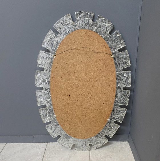 Grote ovale ijsspiegel van Egon Hillebrand, jaren 70. – Glass, Plexiglass, Vintage (photo 3 of 10)