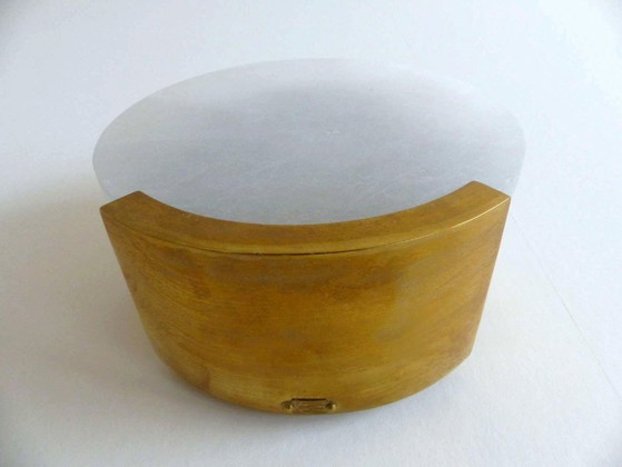 Image 1 of Zwei Wandleuchten des Modells „Melange“ aus Messing und Naturalabaster von VISUAL COMFORT, entworfen von Kelly Wearstler