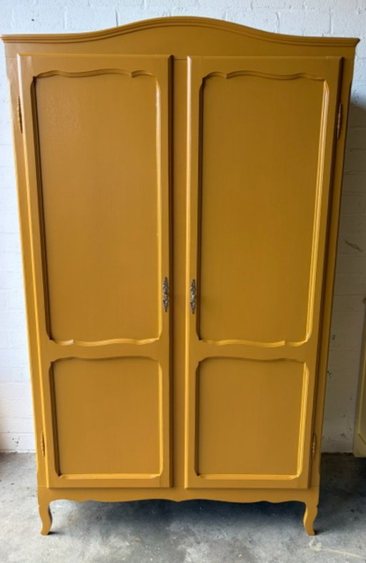 Vintage-Mädchenkleiderschrank, Garderobe neu gestaltet – kledingkasten, Wood