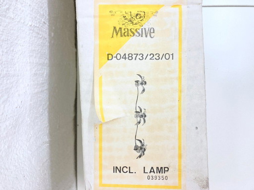    1 appliques murales en forme de fleur des années 70-80, 3 lampes, douilles E-14 du fabricant belge Massive. Fabricant sur