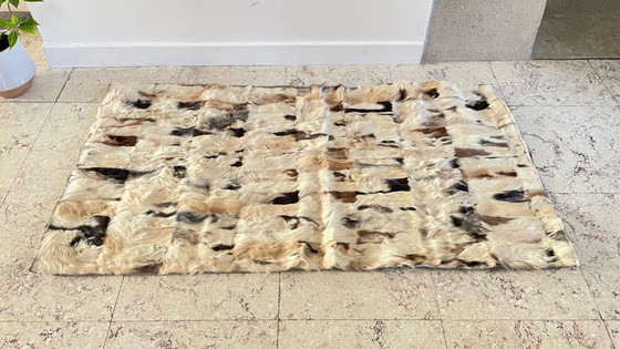 Image 1 of 1970s Leather Rug, Beige-Brown - 56 x 107cm