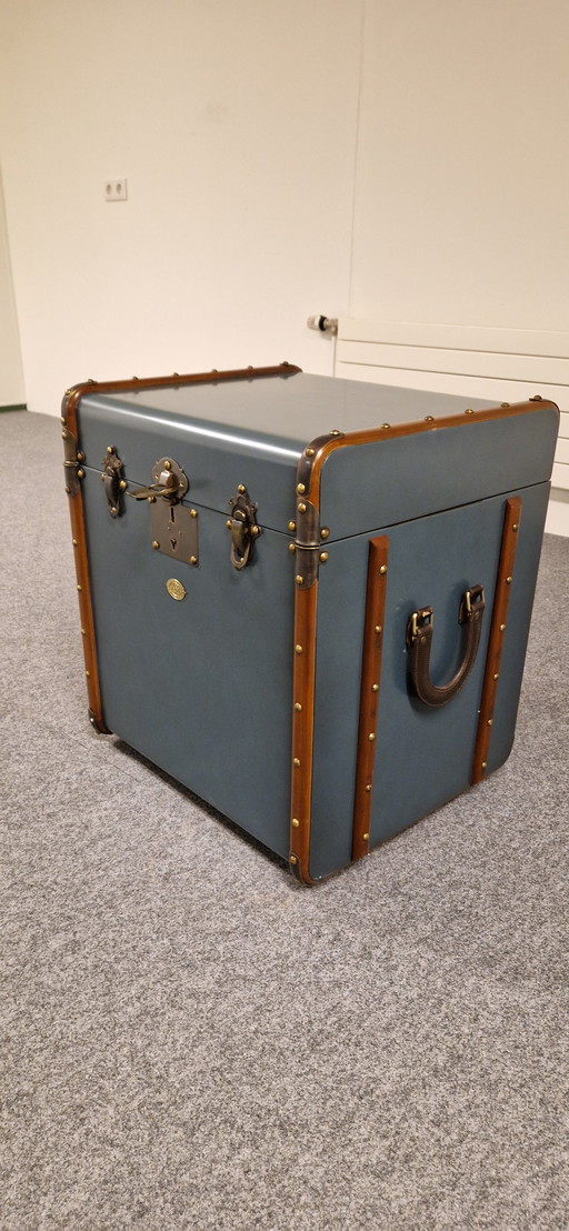 Vintage,stateroom side table,petrol
