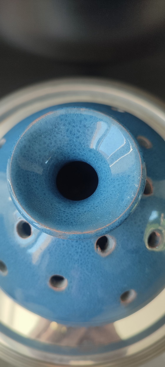 Image 1 of Handmade flower frog, La Draille pottery (Anduze)