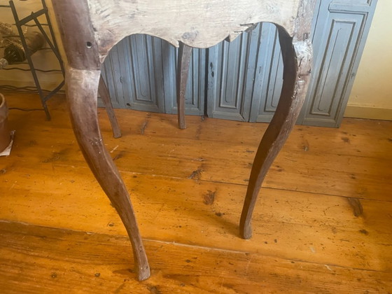 Table d'appoint Louis XV en bois de cerisier français – Tables d'appoint, Brass, Wood (photo 17 of 19)