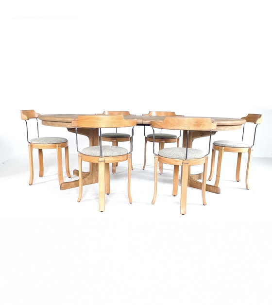 Image 1 of Vintage Extendable Oak Dining Table '60s