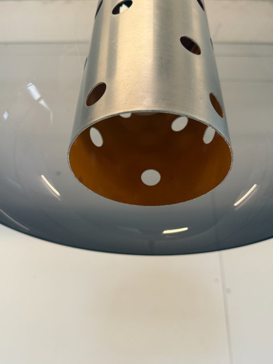 Suspension Herda Space Age en Acrylique Bleu-Gris - Années 70 – Metal, Plastic (photo 6 of 7)