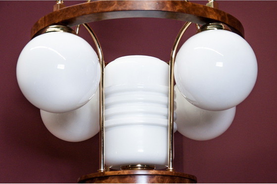 Image 1 of Lustre Art déco, Pologne, années 1940.