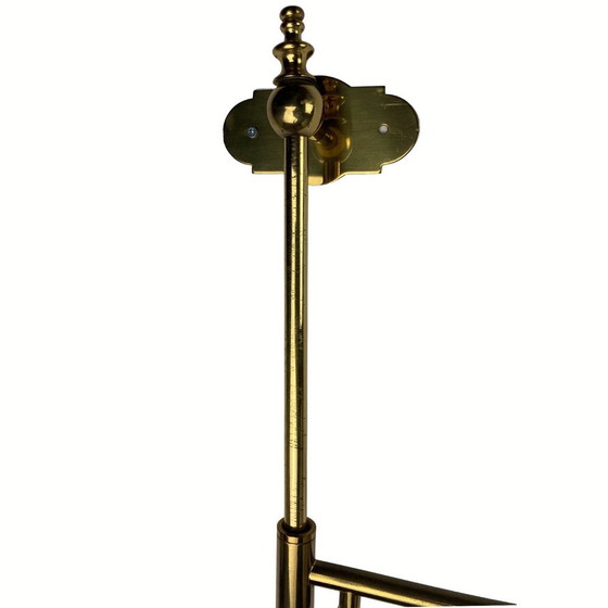 Image 1 of Art Deco Brass Swivel Arc Wall Lamp Lantern, 1920S