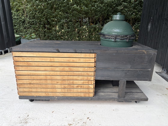 Cucina da esterno Green Egg su ruote per Big Green Egg Medium – Tavoli da giardino, Wood (photo 7 of 9)