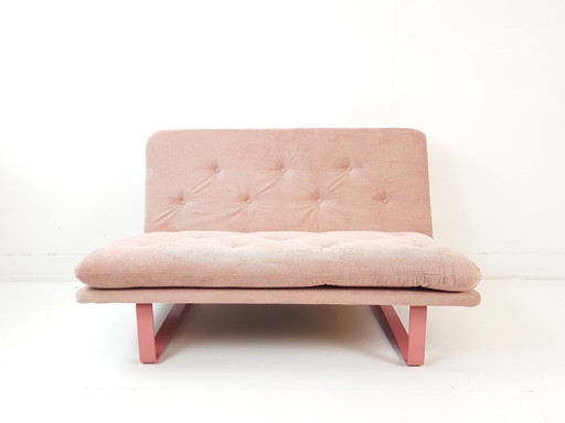 Banc deux places vintage Artifort Kho Liang Le, rose, neuf