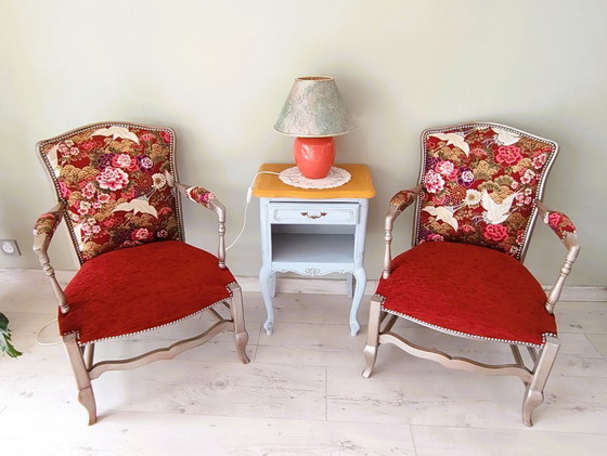 Image 1 of Pareja de sillones cabriolé Luis XV