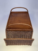 Vintage Rotan Salontafel / Bijzettafel, Met Lectuurbak 1960 - 1970Vintage Rotan Salontafel / Bijzettafel, Met Lectuurbak 1960 - 