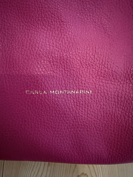 Carla Montanarini – Bolso de diseño de piel italiana – Fucsia – schoudertassen, Calfskin (photo 2 of 5)