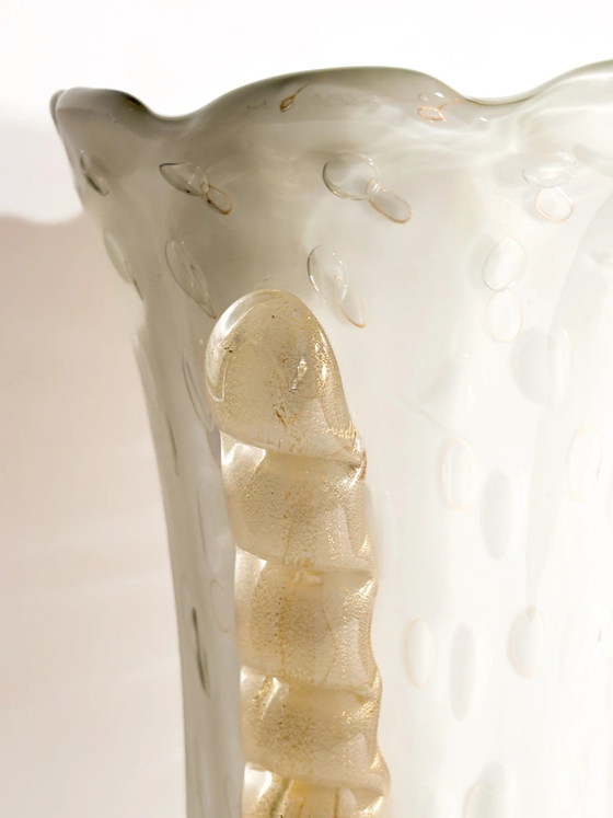 Murano Bullicante Glass Vase by Barovier & Toso, 1960s – Murano Glass (photo 7 of 16)
